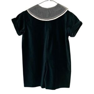 Strasburg Heirloom Green Velvet Romper Unisex 5Y Christmas Holiday VTG